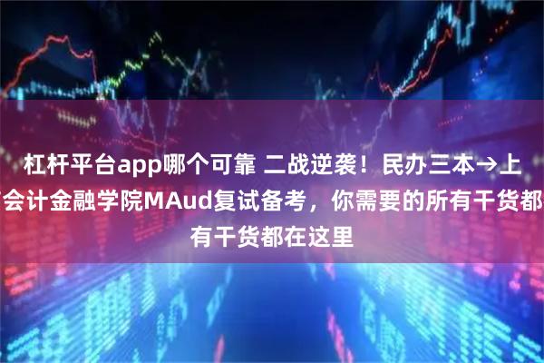 杠杆平台app哪个可靠 二战逆袭！民办三本→上海立信会计金融学院MAud复试备考，你需要的所有干货都在这里